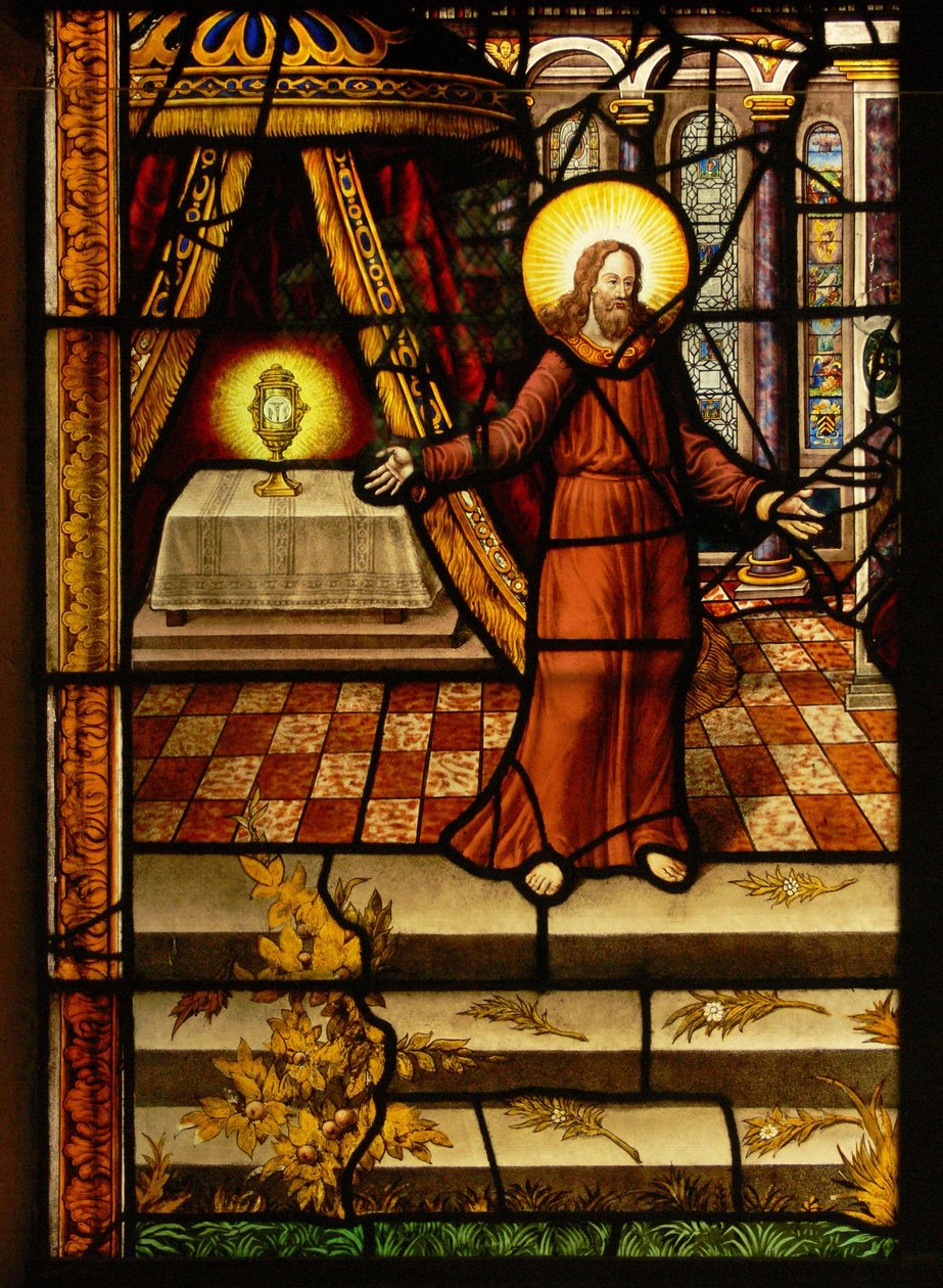 Vindue Charnier-10, der forestiller Kristus og værten af French School