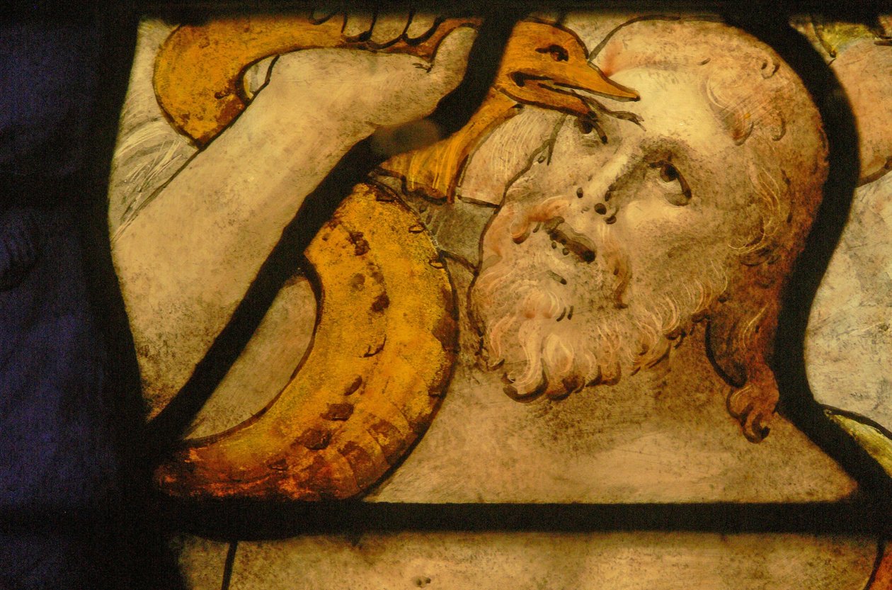 Vindue Charnier-5, der forestiller Moses og den kobberslange af French School