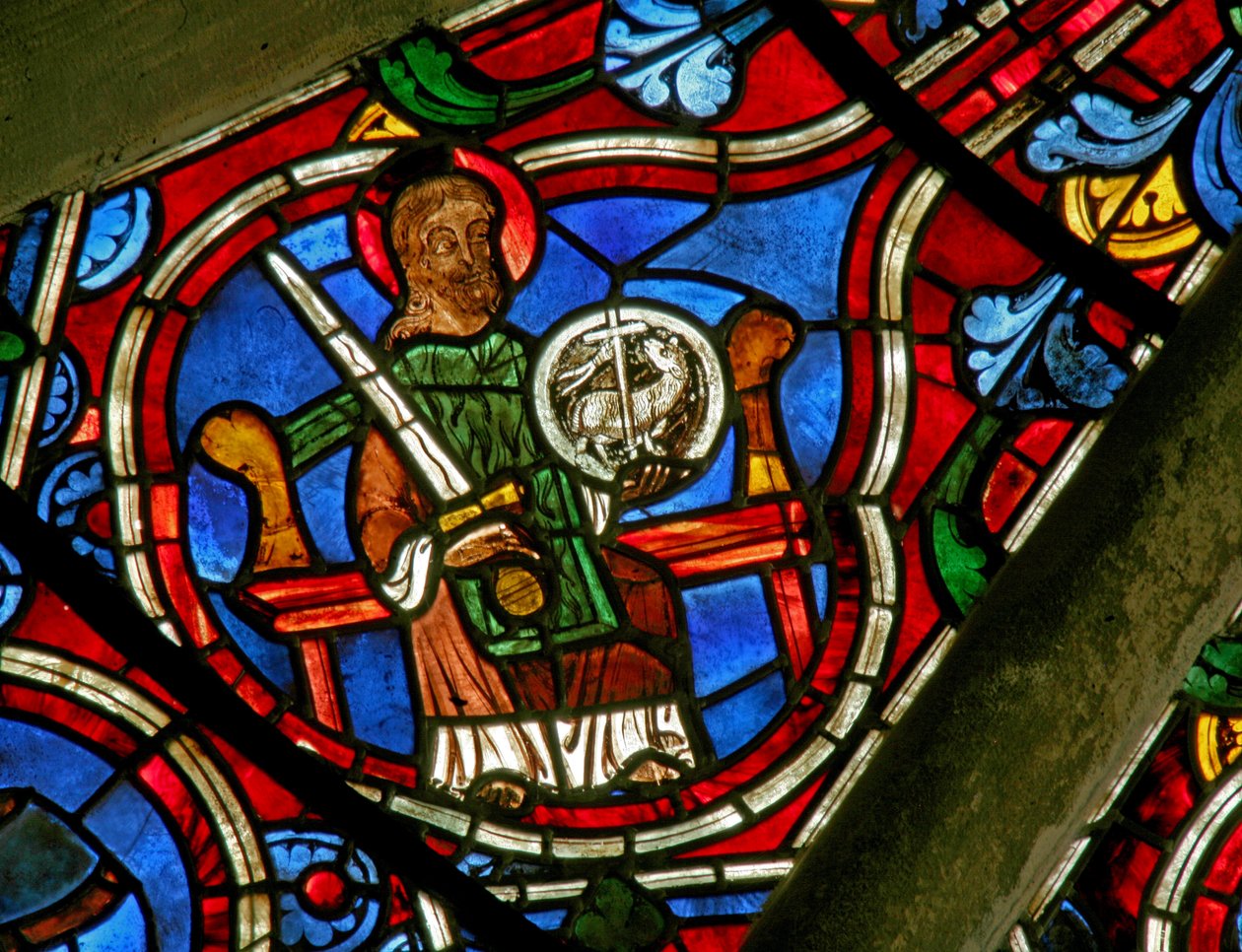 Window Ew forestillende Johannes Døberen af French School