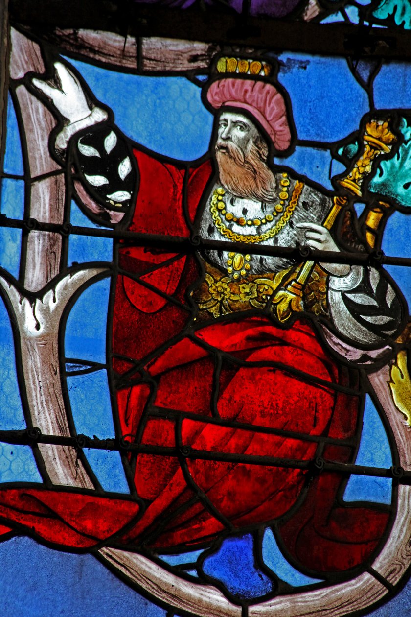 Window Ew forestiller en profet på Isajs træ af French School