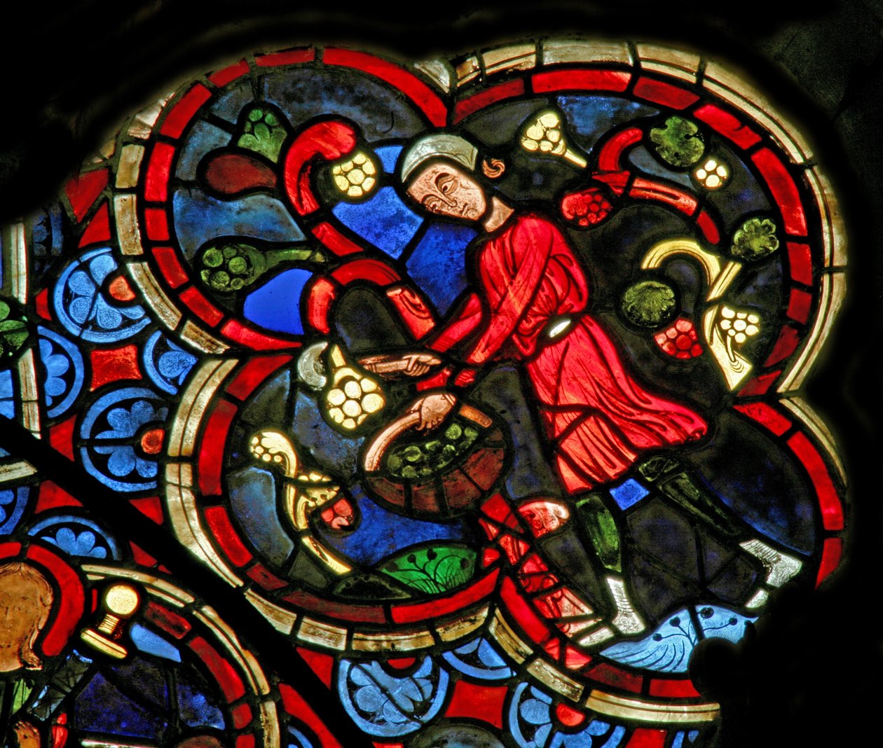 Window Ew, der skildrer Månedens Arbejder. september af French School