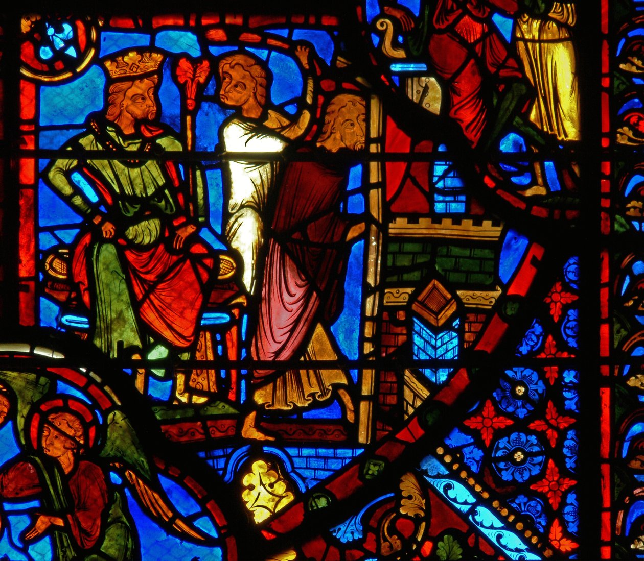 Vindue, der viser en scene fra St. Thomas