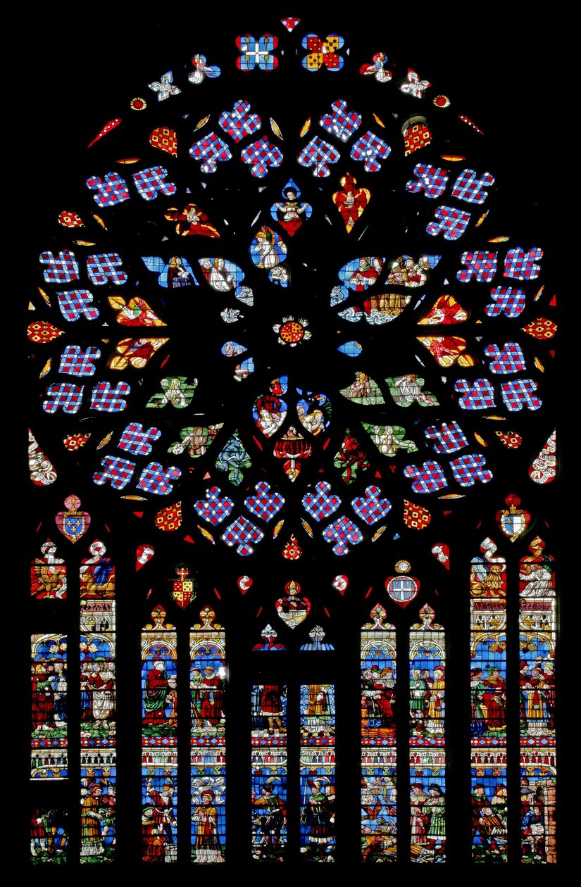 Vindue, der afbilder den sidste dom med St. Stephens liv nedenfor af French School