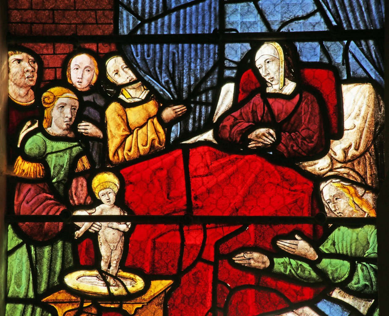 Vindue, der viser Sankt Nikolaus