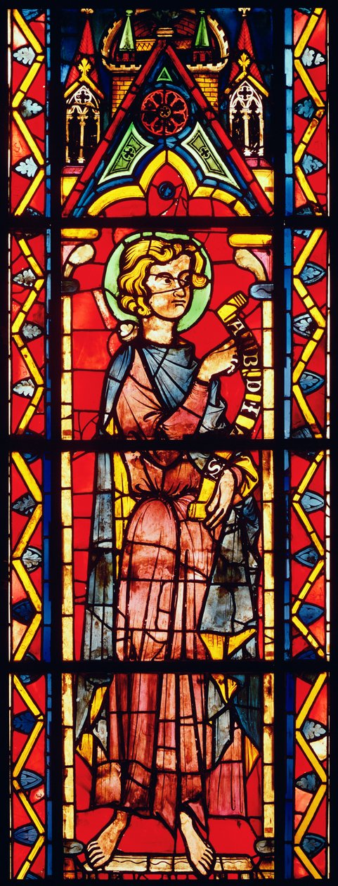 Vindue, der forestiller profeten Obadja, ca. 1270-75 af French School