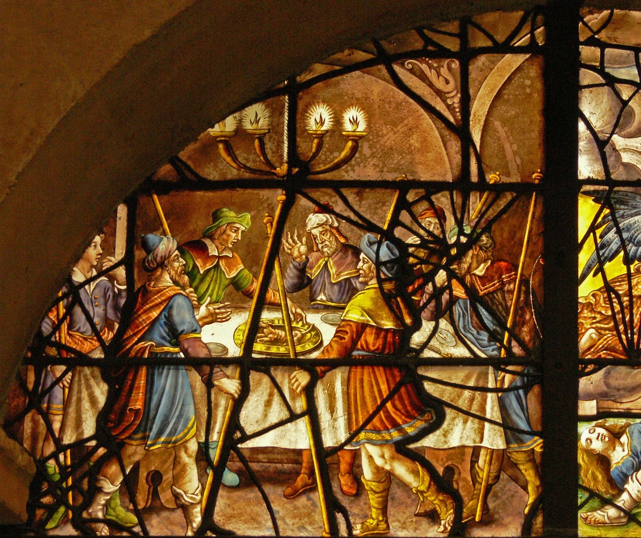 Vindue i Charnier (w.6) der forestiller påsken af French School