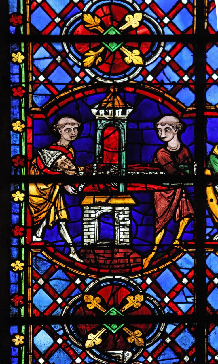 Vindue w08, der viser relikvier fra St. Martin, er stjålet af French School