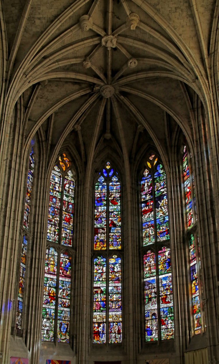 Vindue w0, der viser Apse-vinduerne w1, w1 og w2 af French School