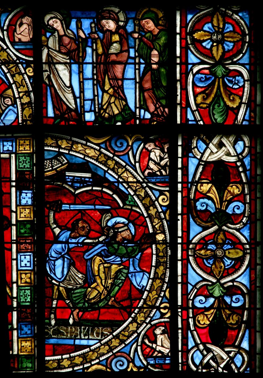 Vindue w0, der viser St Pauls død af French School
