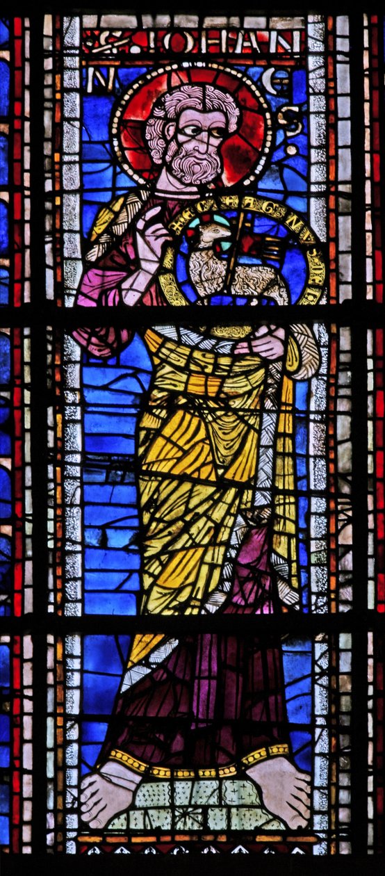 Vindue w101 forestillende Johannes Døberen af French School