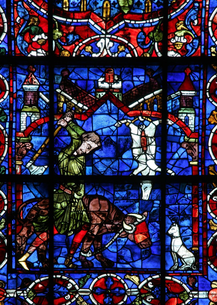Vindue w103 forestillende donorer - slagtere af French School