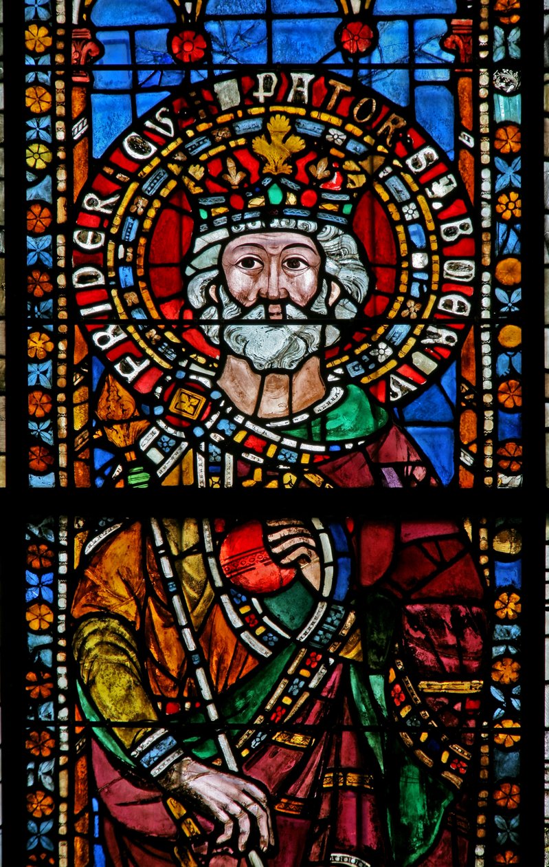 Vindue w11 forestillende kejser Frederick Barbarossa af French School