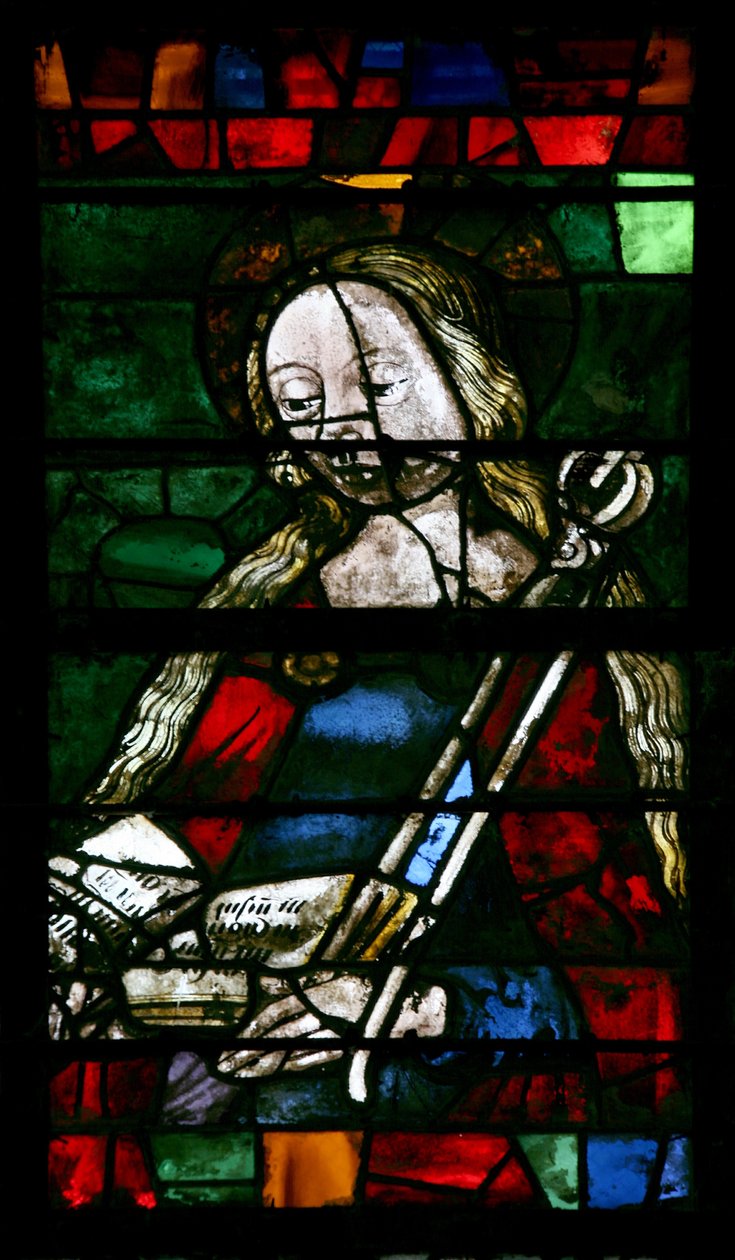 Vindue w11 forestillende St Agatha af French School