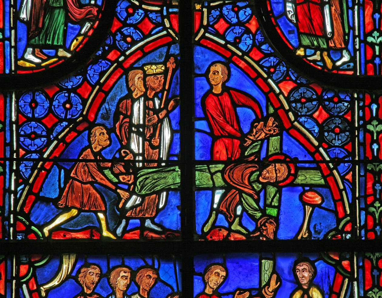 Vinduet w11, der forestiller St. Andrew, er løsrevet fra Cross af French School