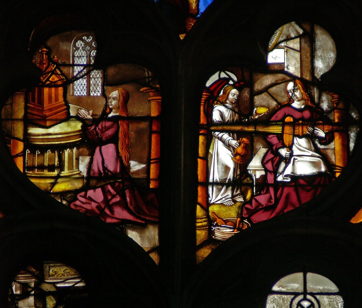 Vindue w120, der viser bebudelsen (til St Anne?) af French School