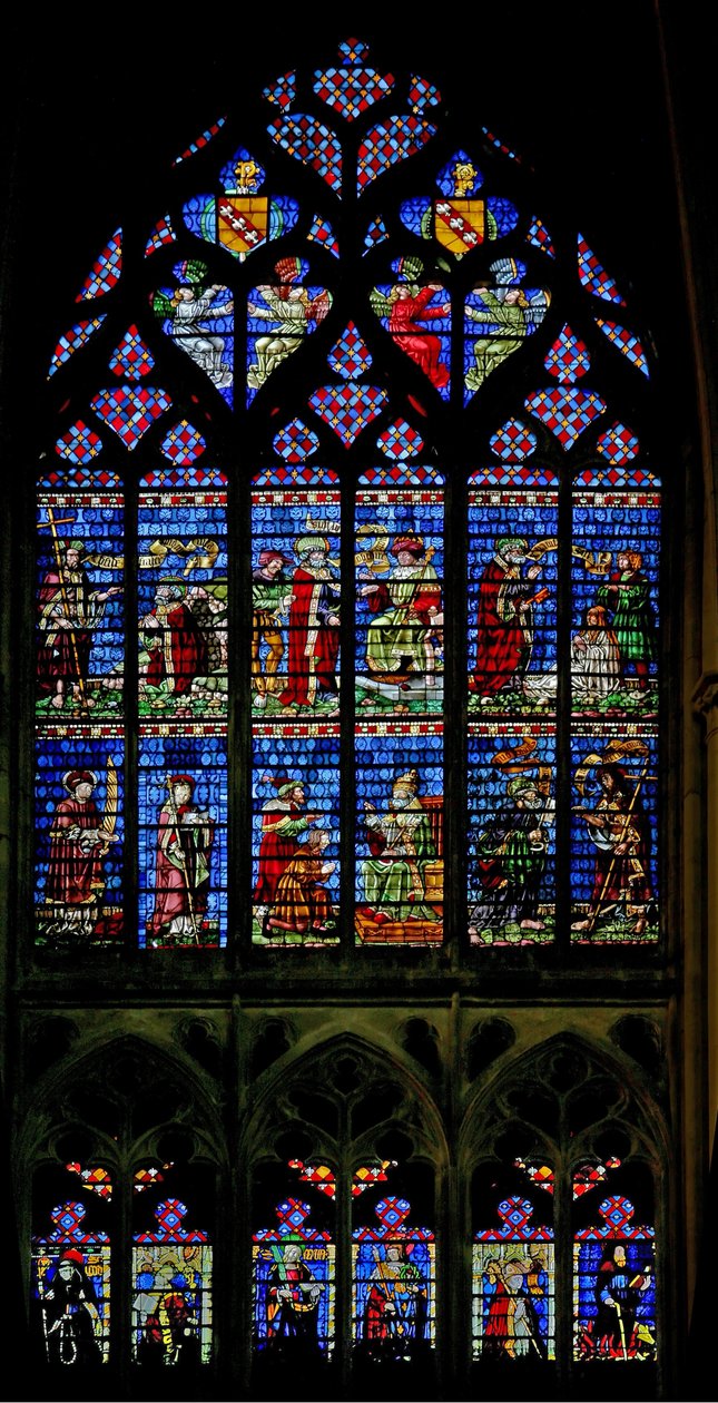 Vindue w127 forestillende St Peter og St Paul vindue af French School