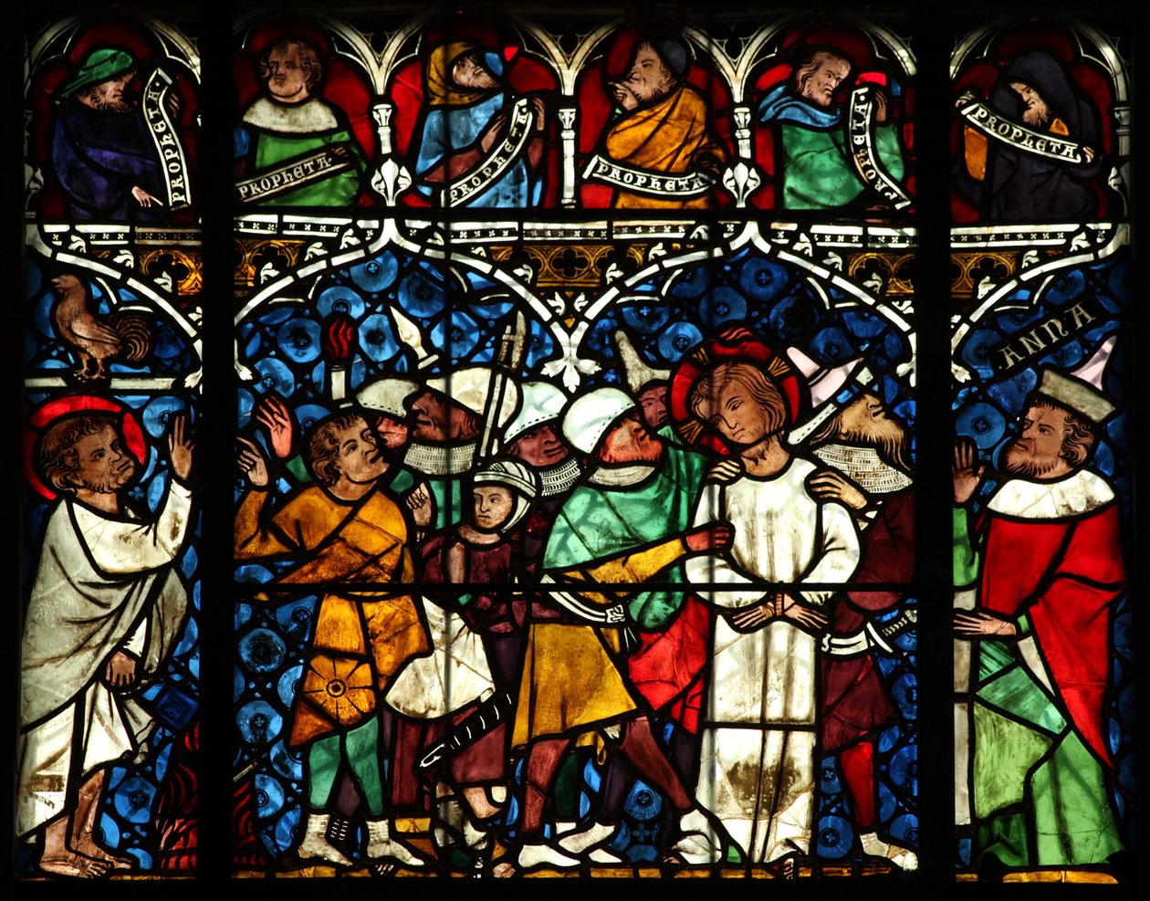 Vindue w12, der viser arrestationen i Getsemane af French School