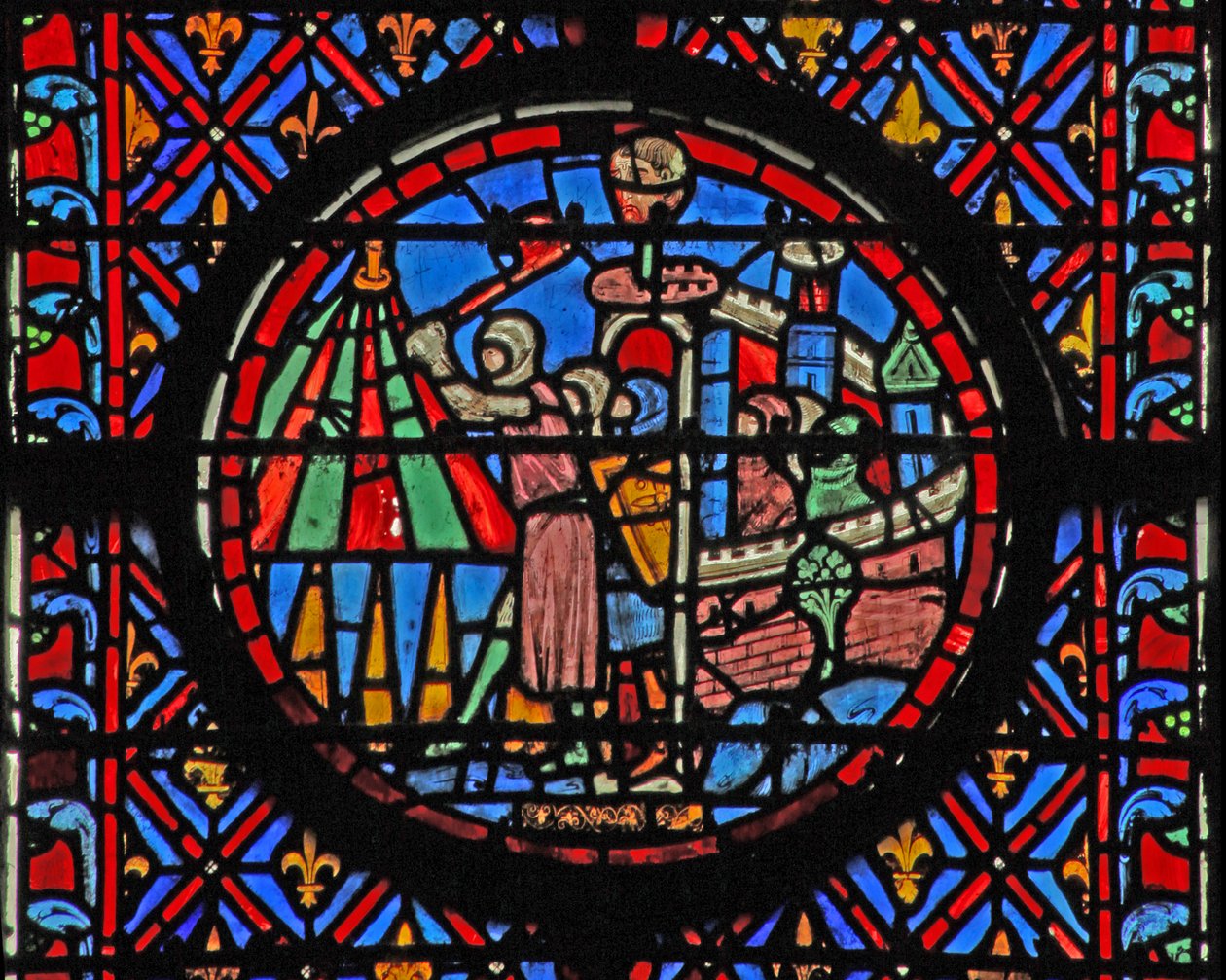 Vindue w12 Assyrerne går ud Judith XIV 7 af French School