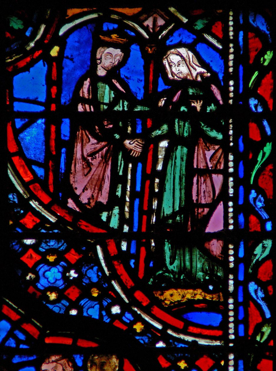 Window w14 David gifter sig med Abigail I Sam XXV 42 af French School