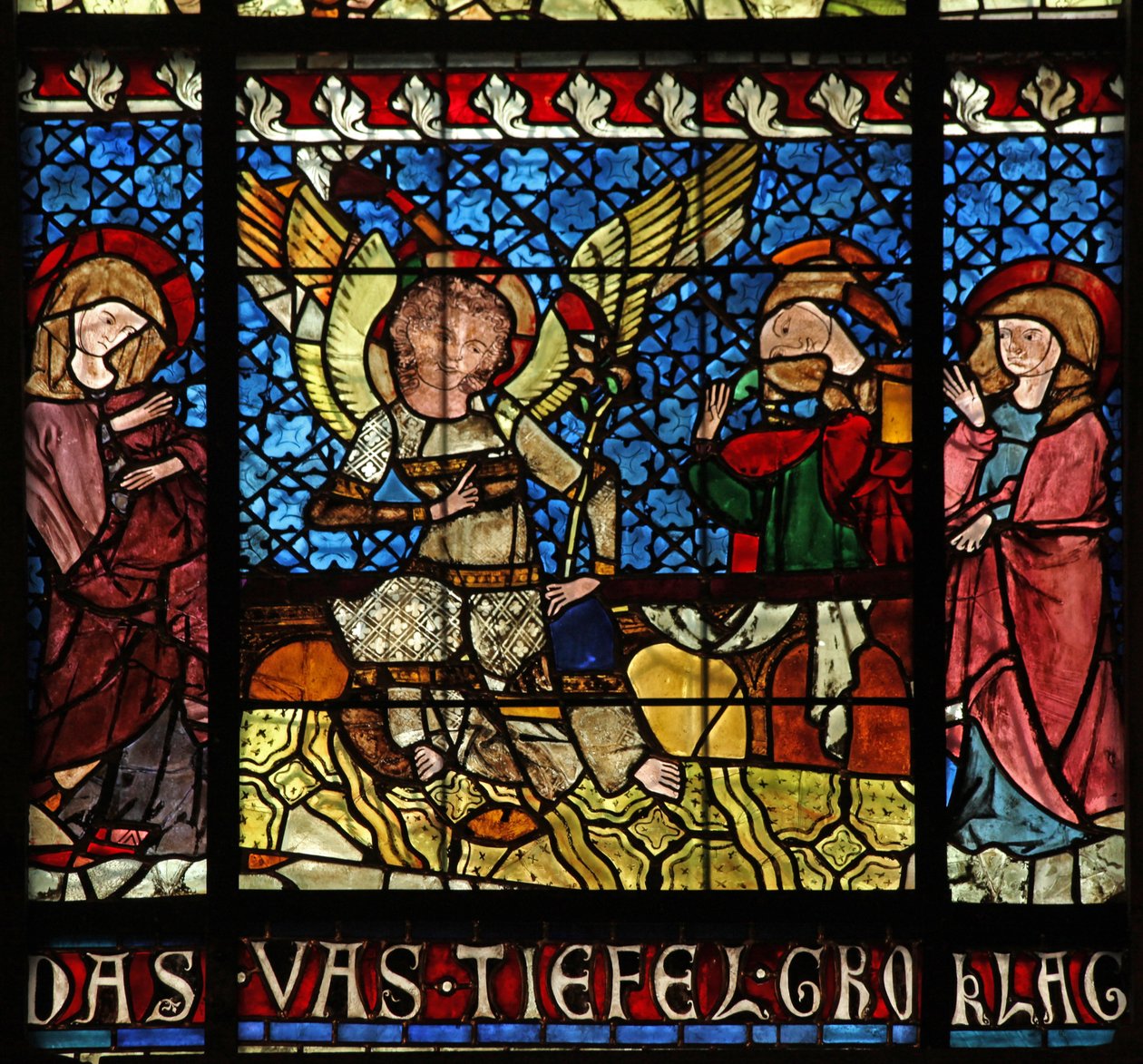 Vindue w14, der viser de hellige kvinder ved graven af French School
