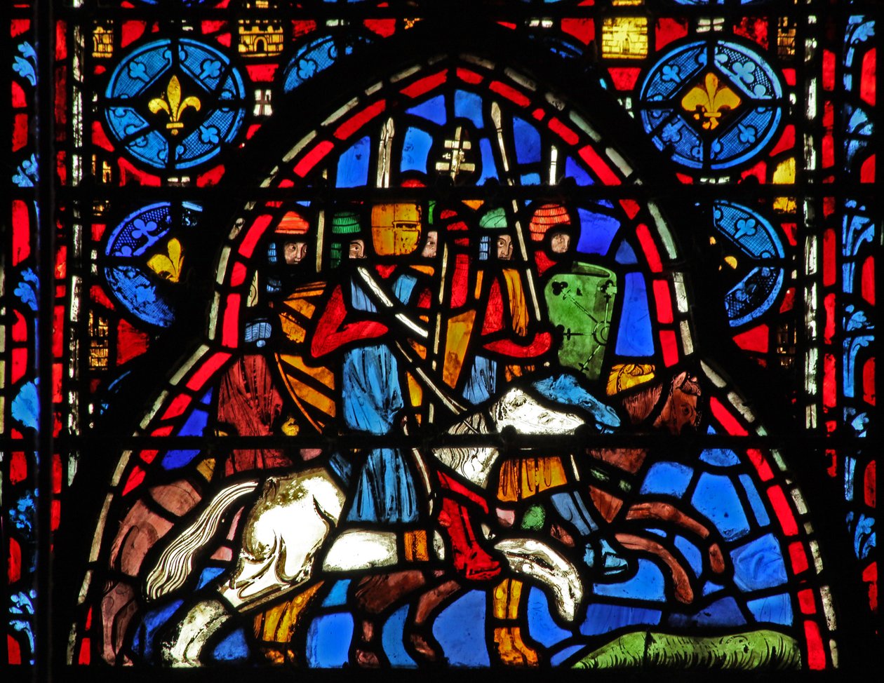 Vindue w15 Hellige relikvier: ?Heraclius vender tilbage til Jerusalem med korset af French School