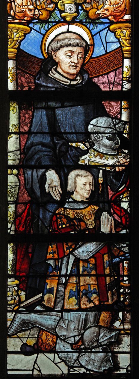 Vindue w1 afbilder St. Guillaume og Guillaume de Montmorency af French School
