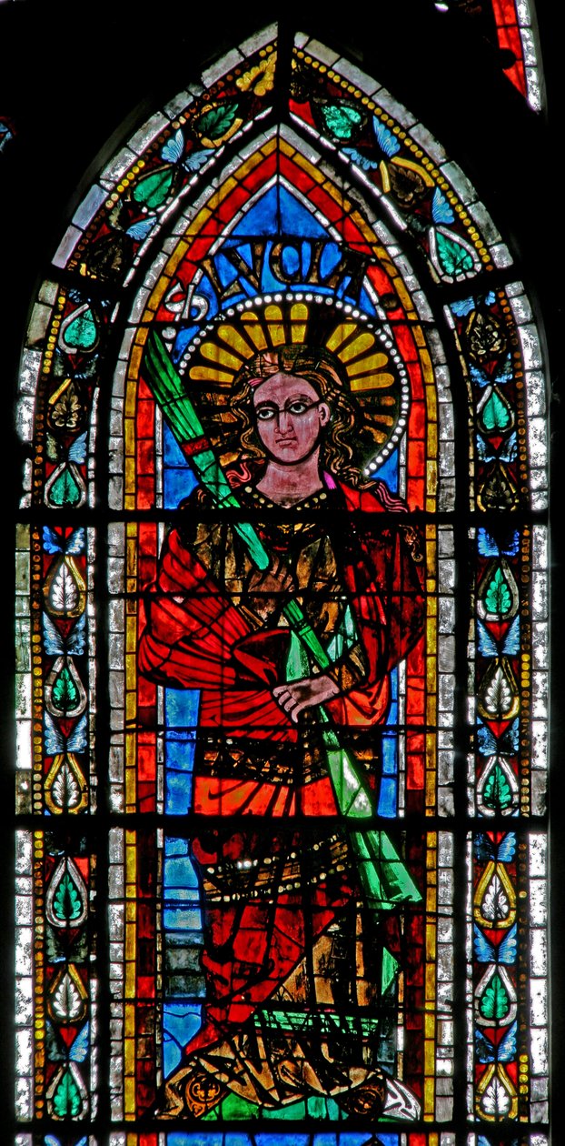 Vindue w202, der forestiller St. Lucy af French School