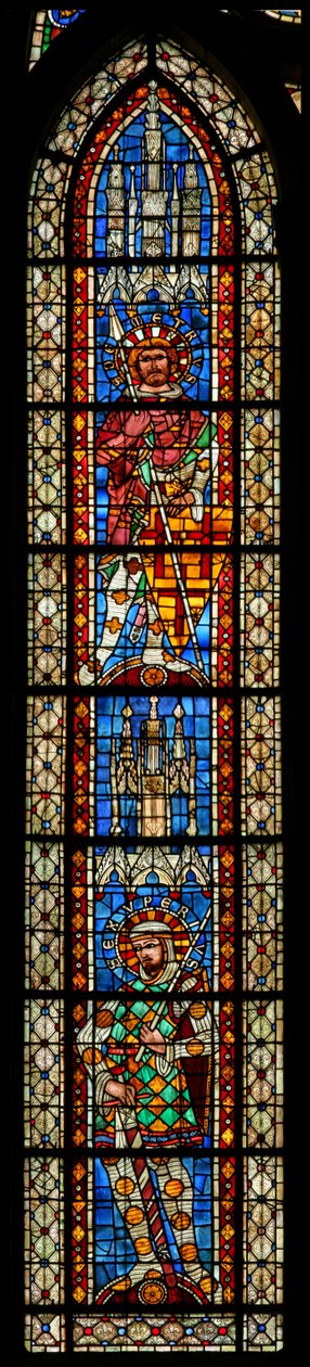 Vindue w203 viser St. Exupery og St. Demetrius af French School