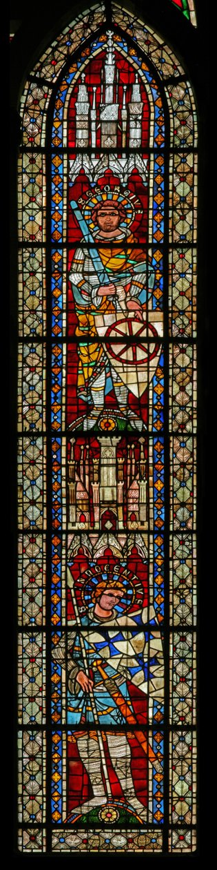 Vindue w203, der viser St. George og St. Innocentius af French School