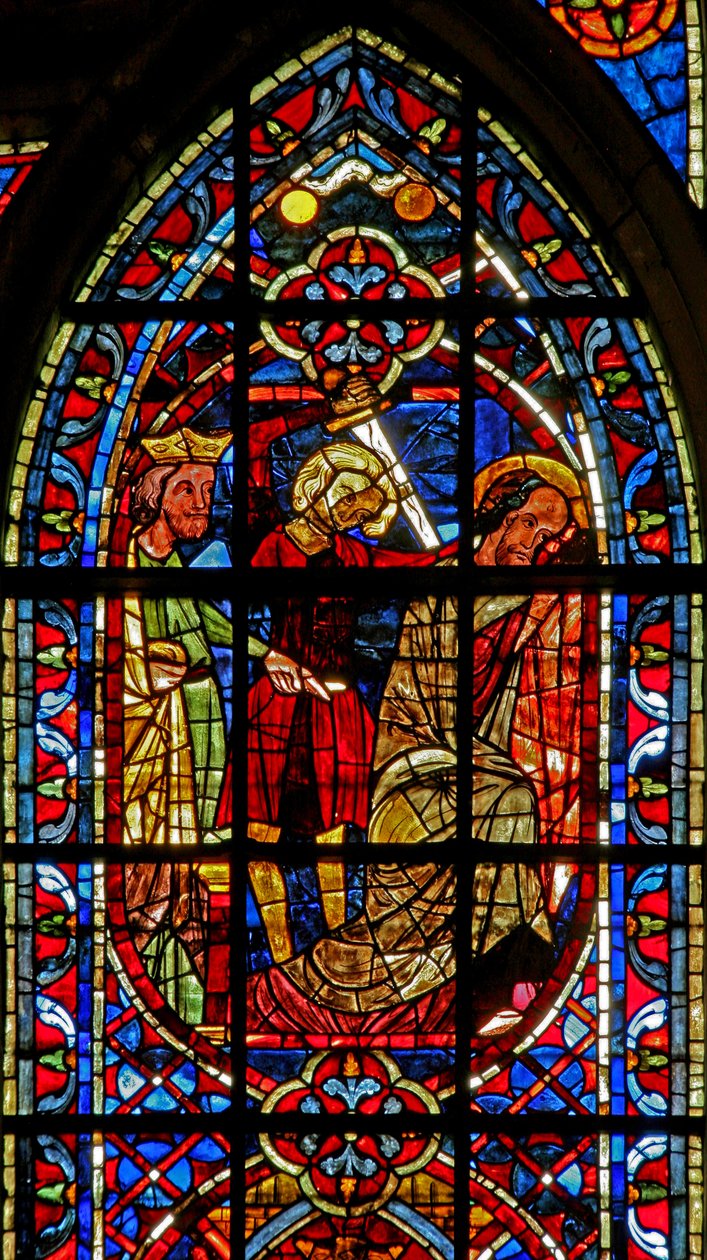 Vindue w204, der viser St Pauls død af French School