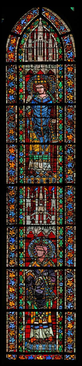 Vindue w205 afbilder St. Maximin og St. Valentius af French School