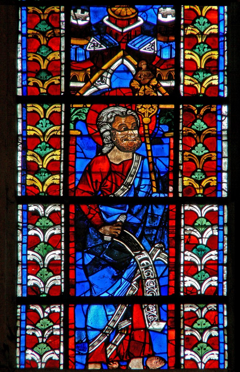 Vindue w211 forestillende St. Jude af French School
