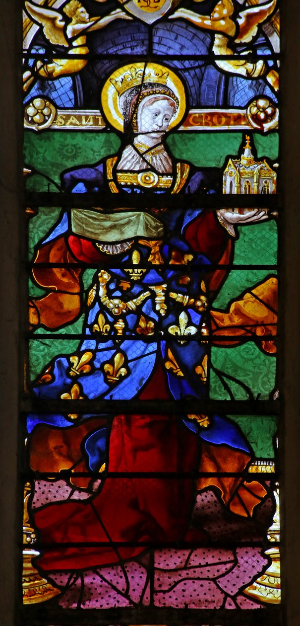 Vindue w21 forestillende St. Clotilde af French School