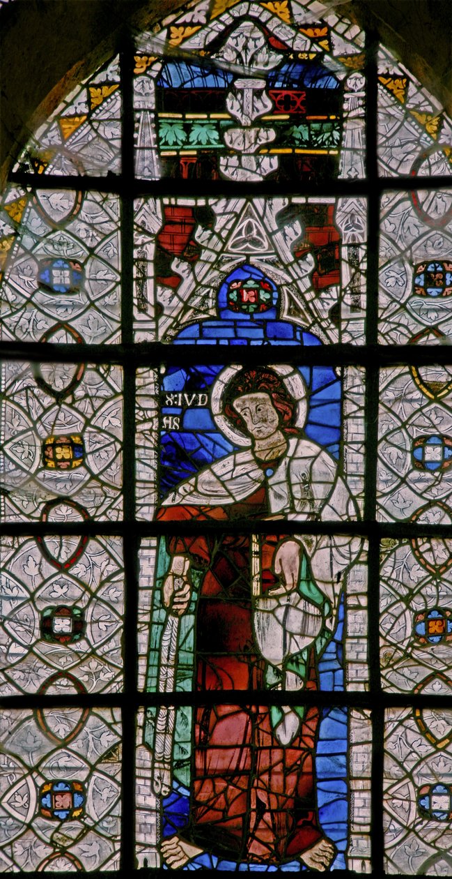 Vindue w227, der forestiller den hellige Judas Iskariot (en sjælden skildring af Judas som en helgen) af French School