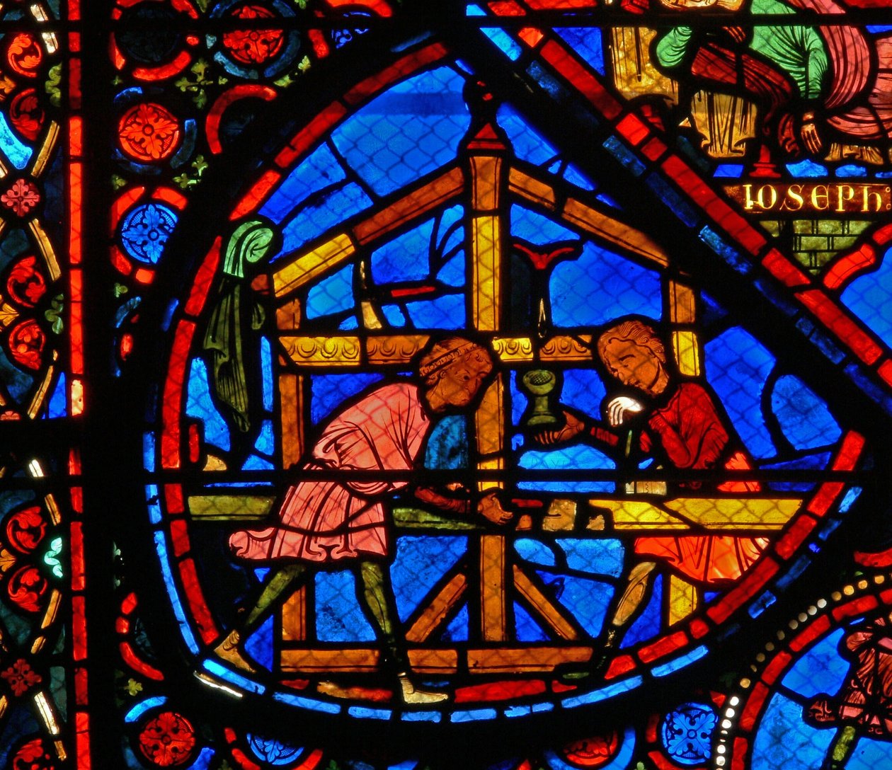 Vindue w24, der viser donorer - tømrere af French School