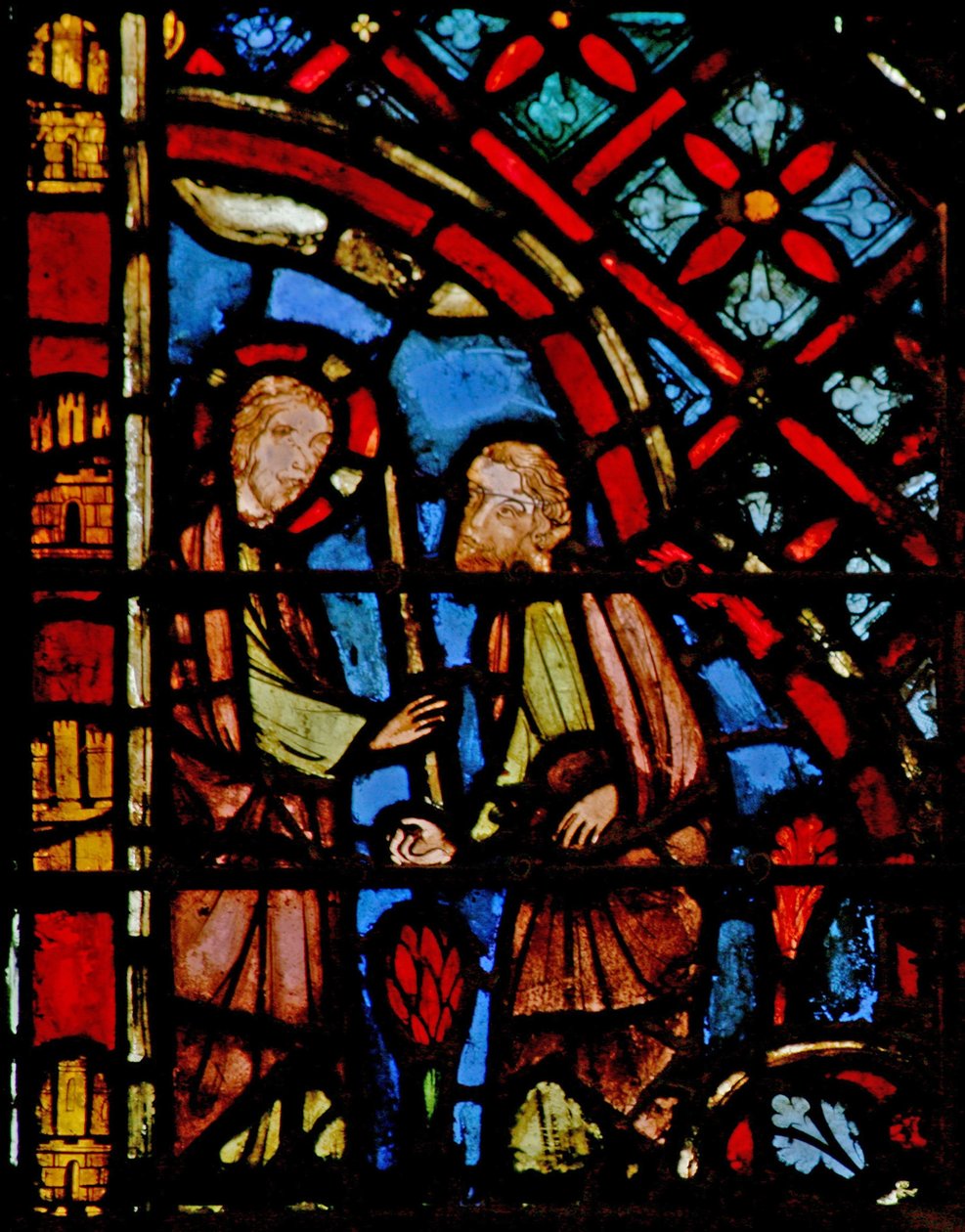 Vindue w2 Gud giver Moses La Verge - sceptret Ex IV 17 af French School