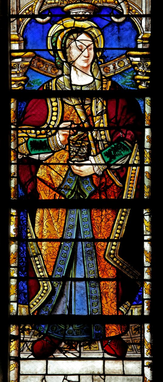 Vindue w2 forestillende Maria Magdalena af French School