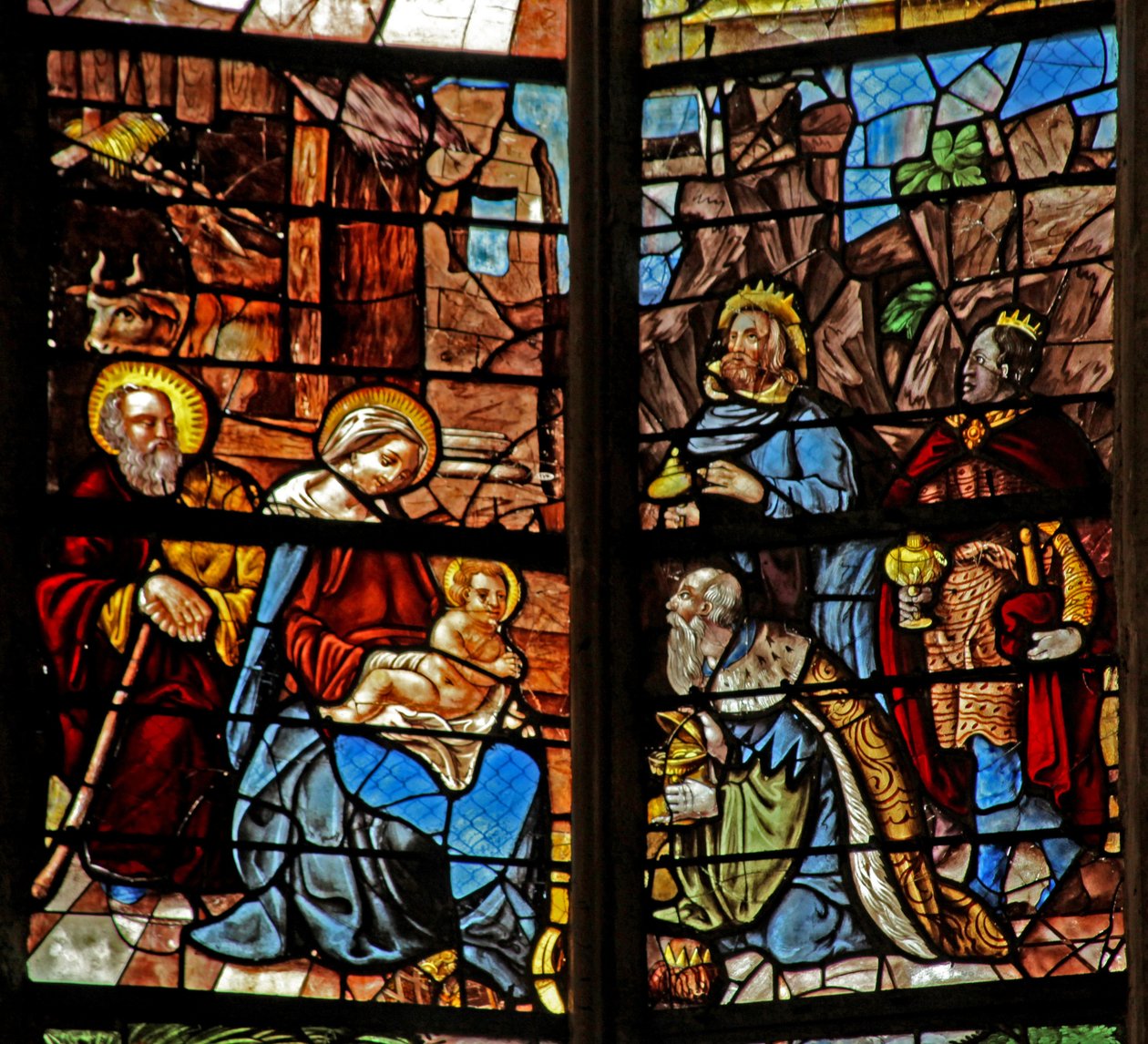 Vindue w2, der viser tilbedelsen af magi af French School