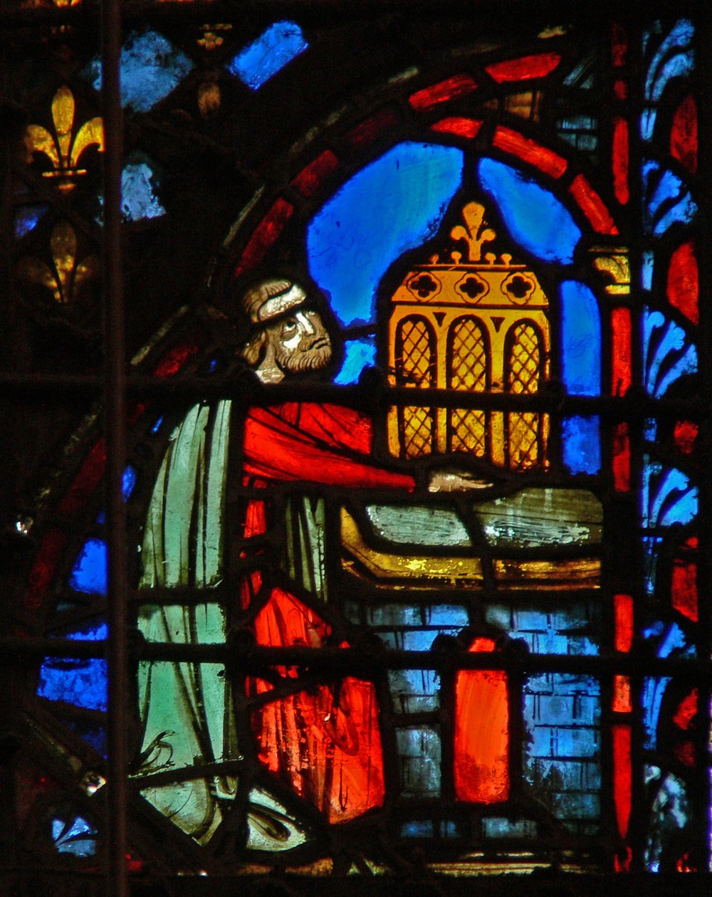 Vindue w3 Moses præsenterer ofrene fra fyrsterne Numb VII 4-5 af French School