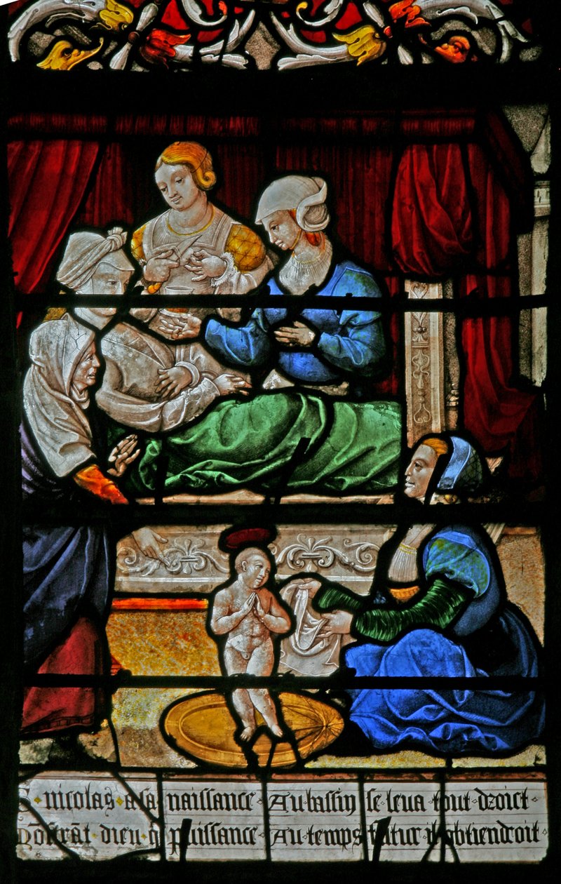 Vindue w3, der viser Sankt Nikolaus