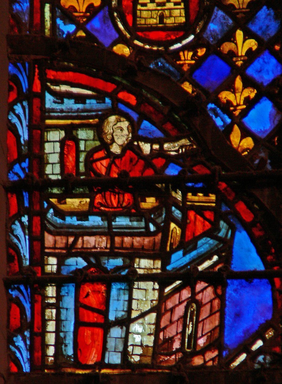 Window w3 the Sounding a trompet (Sofar?) af French School