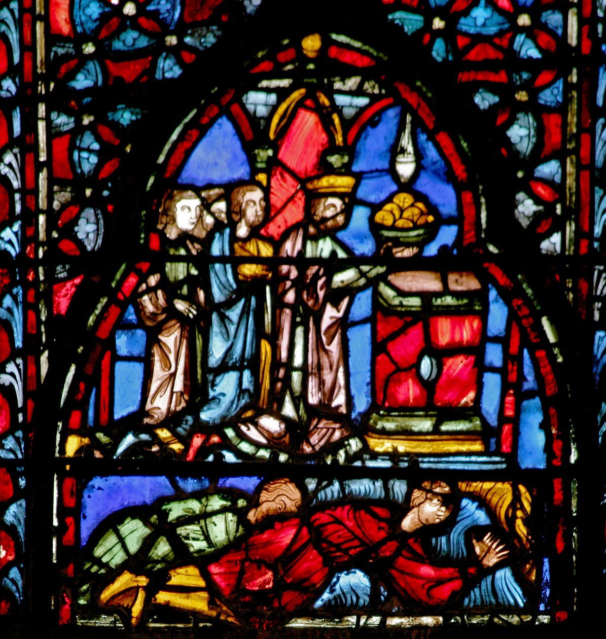 Window w4 Jerichos bytte tilbudt til Gud Josh VI 24 af French School