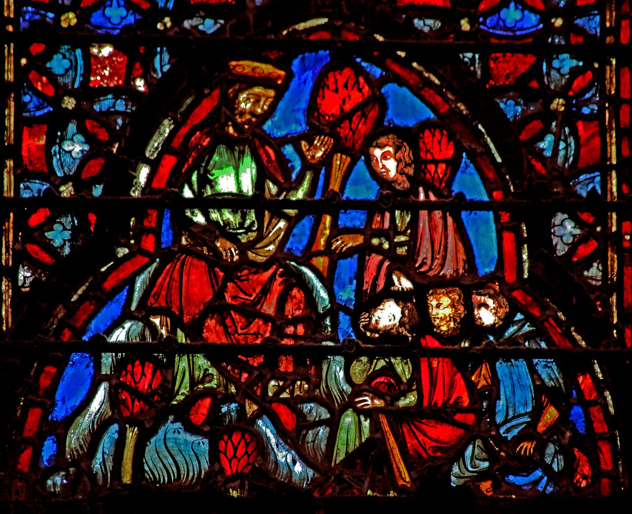 Window w4 Joshua taler til folket Josh III 5 af French School