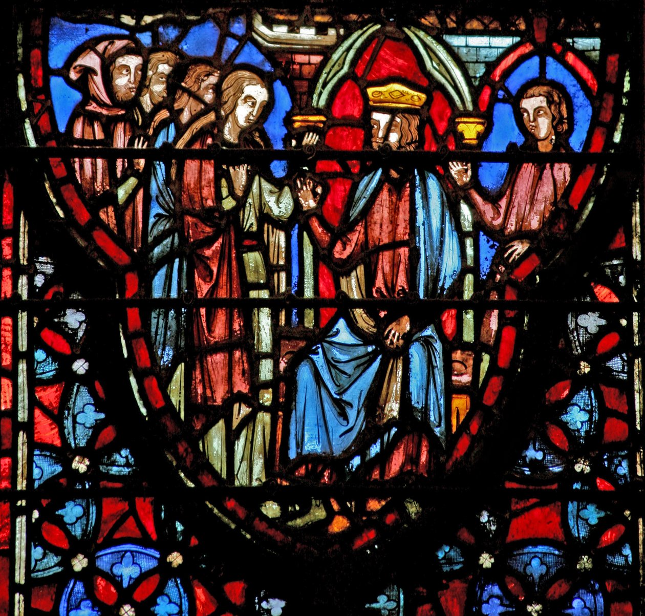 Window w4 King of Jericho leder efter spionerne Josh II 3 af French School