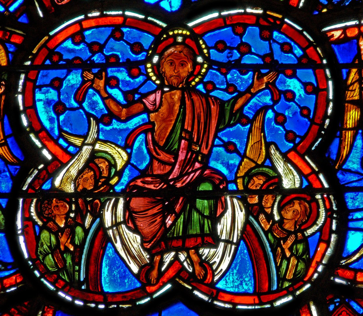 Vindue w4, der viser Kristus ved den sidste dom af French School