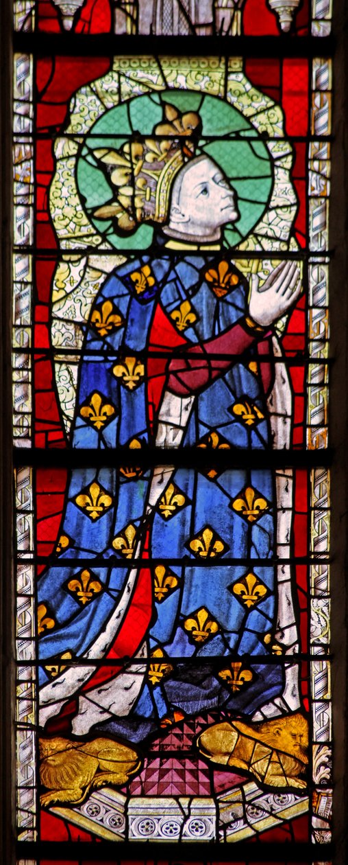 Vindue w4 forestillende St. Louis af French School
