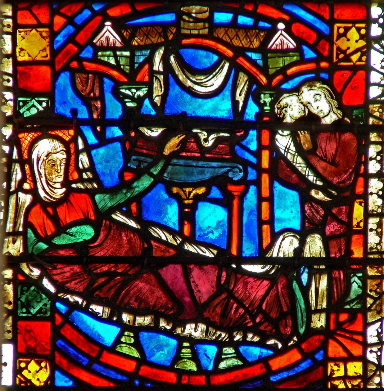 Vindue w51, der viser Sankt Nikolaus