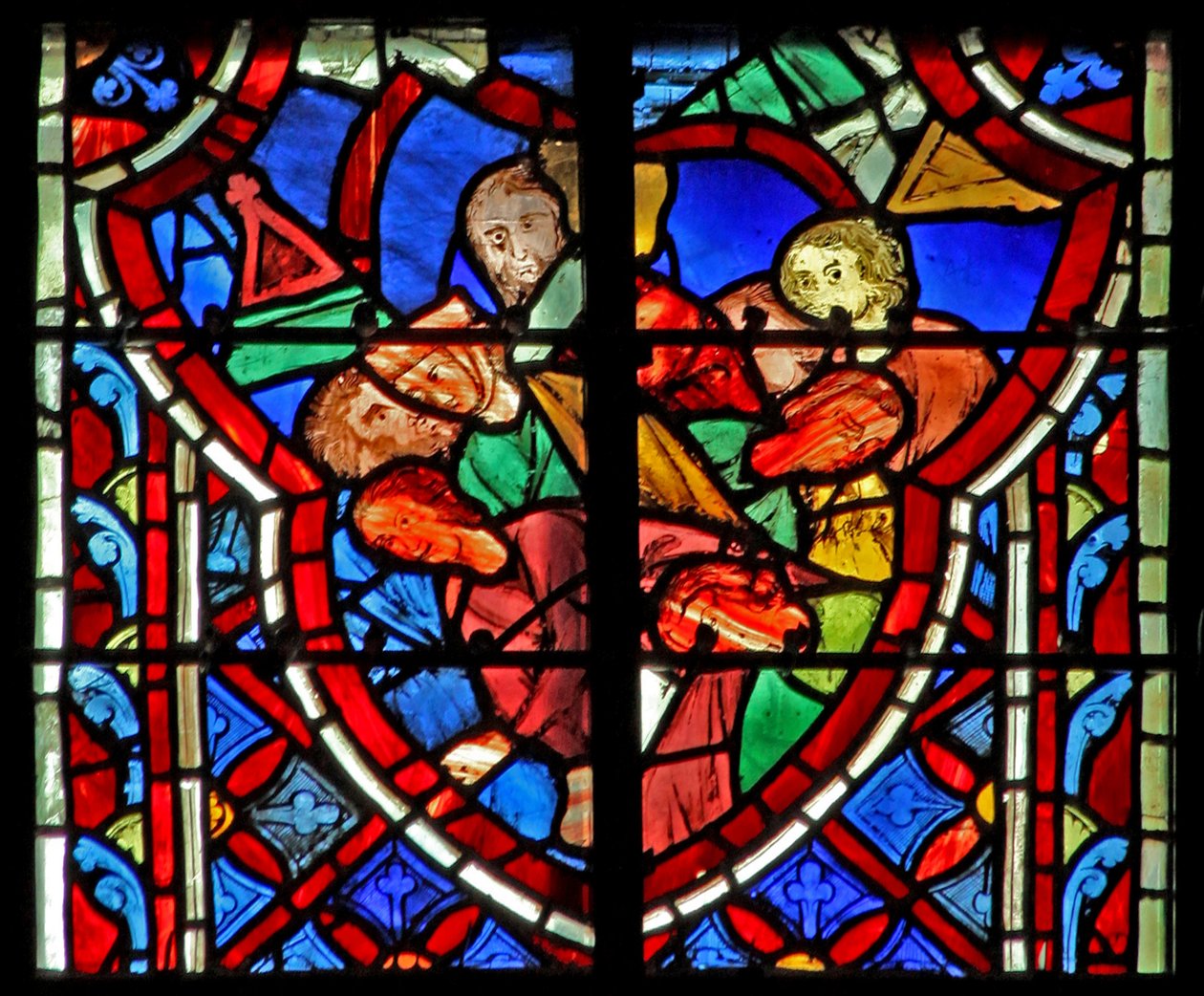 Vindue w5 Samson bringer templet ned Dommere XVI 28 af French School