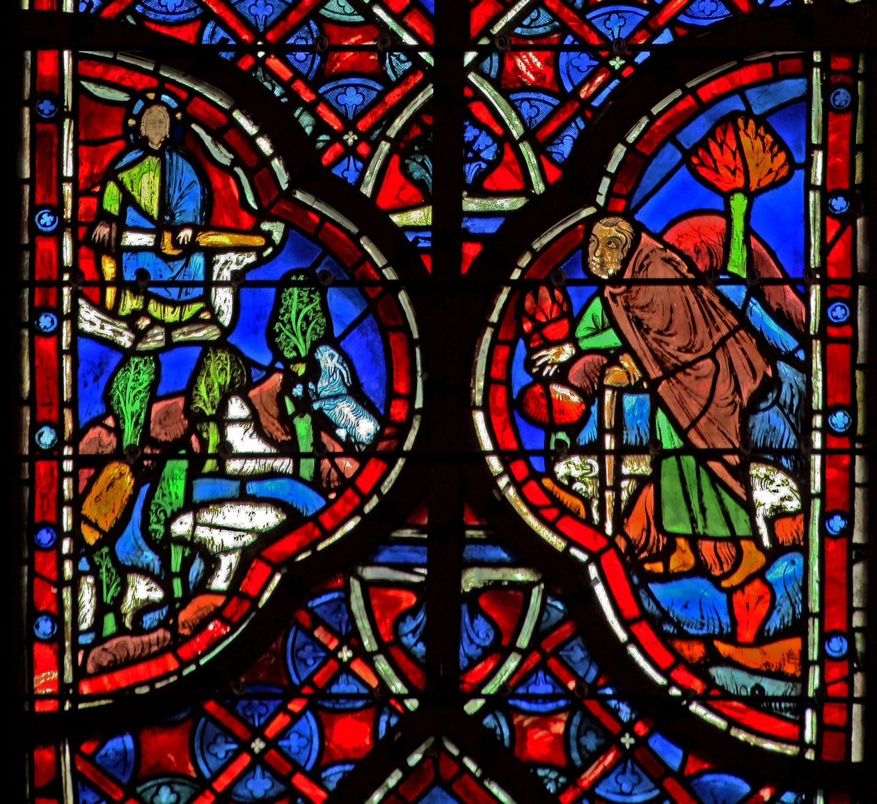 Vindue w6L Gud straffer dem, der plyndrer vinstokken. Er III 14-15 af French School