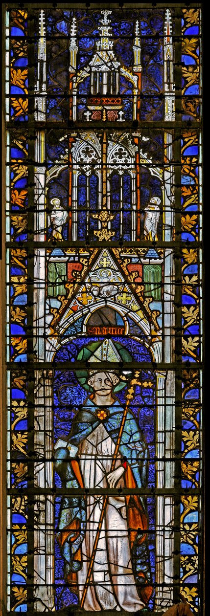 Vindue w7 forestillende St Maurice af French School